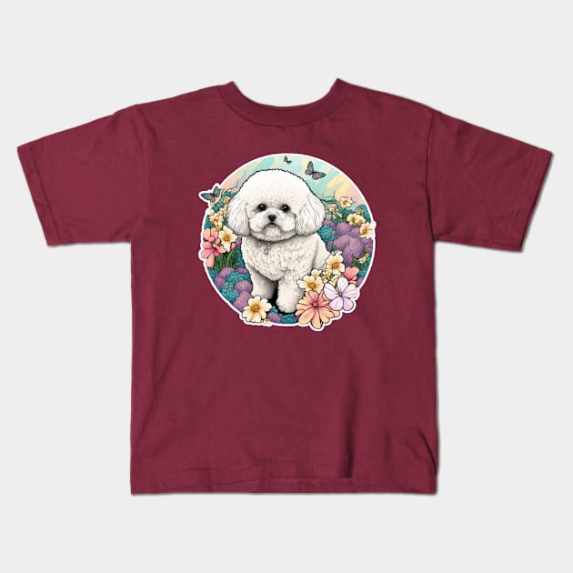 WaterColour Bichon Frisé Kids T-Shirt by Zoo state of mind